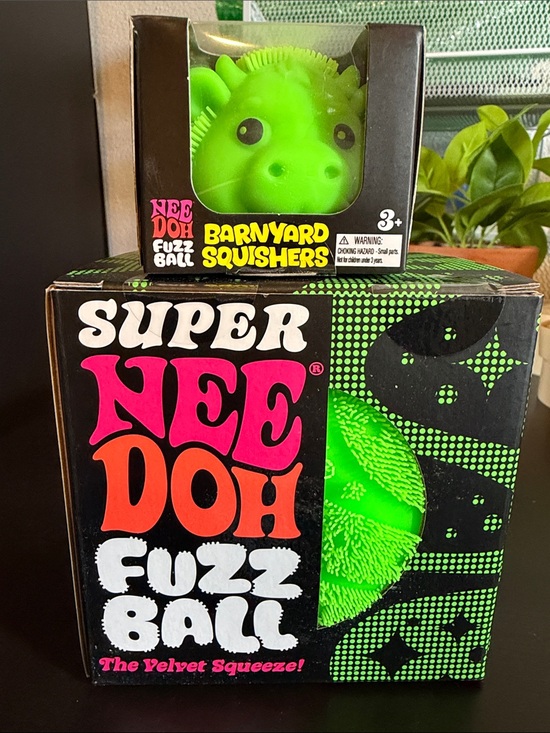 Schylling Other - *New Release Super NeeDoh Fuzz Ball & Barnyard Squishers - Green Authentic two